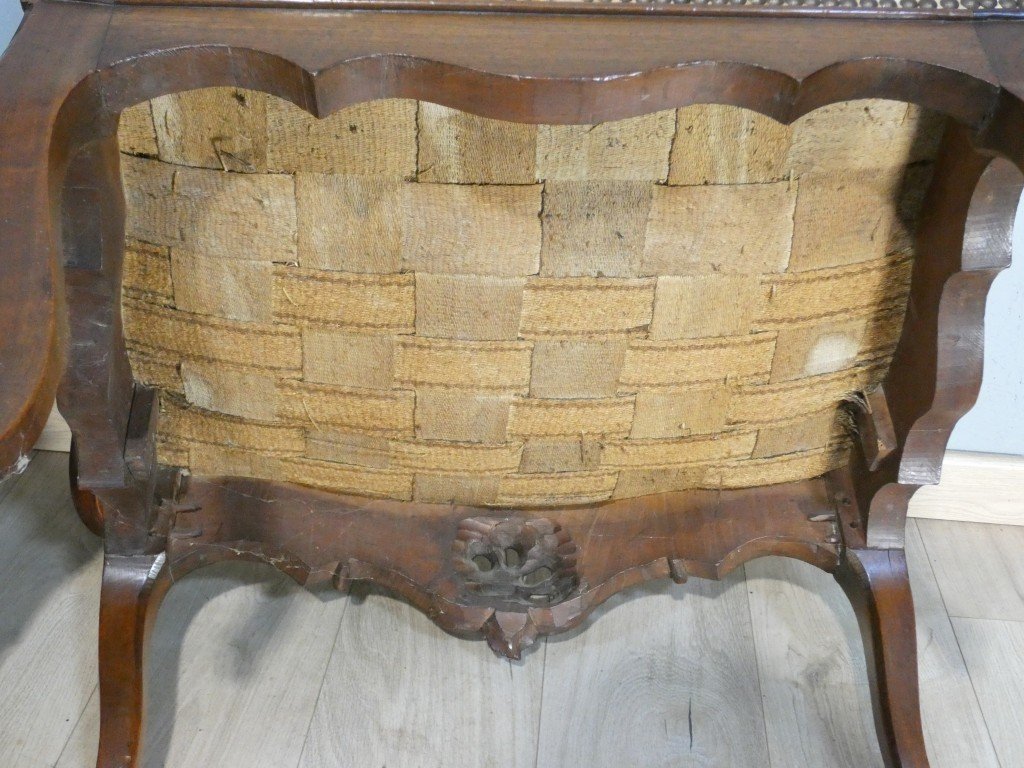Pair Of Provençal Louis XV Armchairs In Walnut With Openwork Crossbars – 18th Century-photo-8