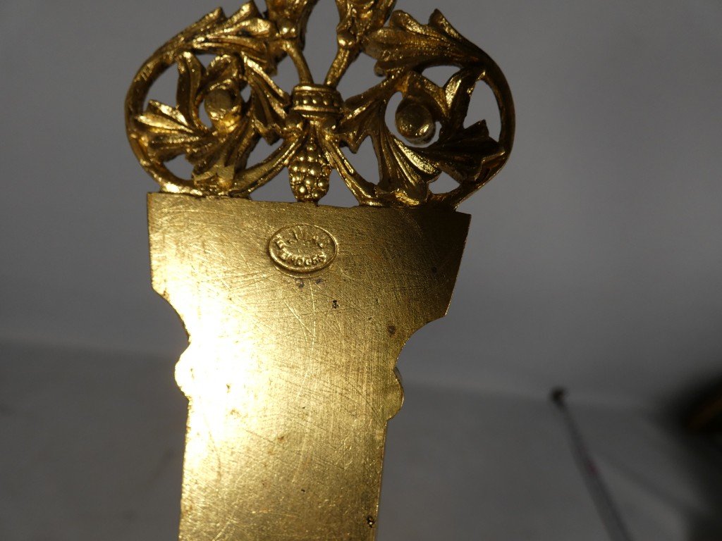 Gilded Bronze Processional Cross, Maison Viau In Limoges—late 19th Century-photo-7