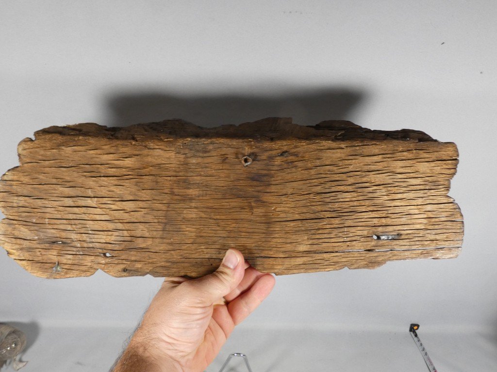Deux Têtes d’Angelots Ailés en Chêne Sculpté – Élément de Retable, XVIIe Siècle-photo-3