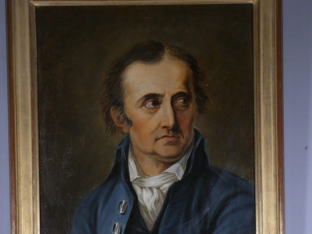 École européenne de la fin du XVIIIe siècle, vers 1800 – Portrait d’homme en habit bleu-photo-5