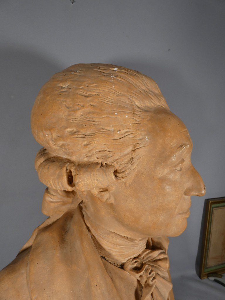 Buste de Condorcet d’après Jean-Antoine Houdon – Moulage du Musée du Louvre – H. 72 cm-photo-1