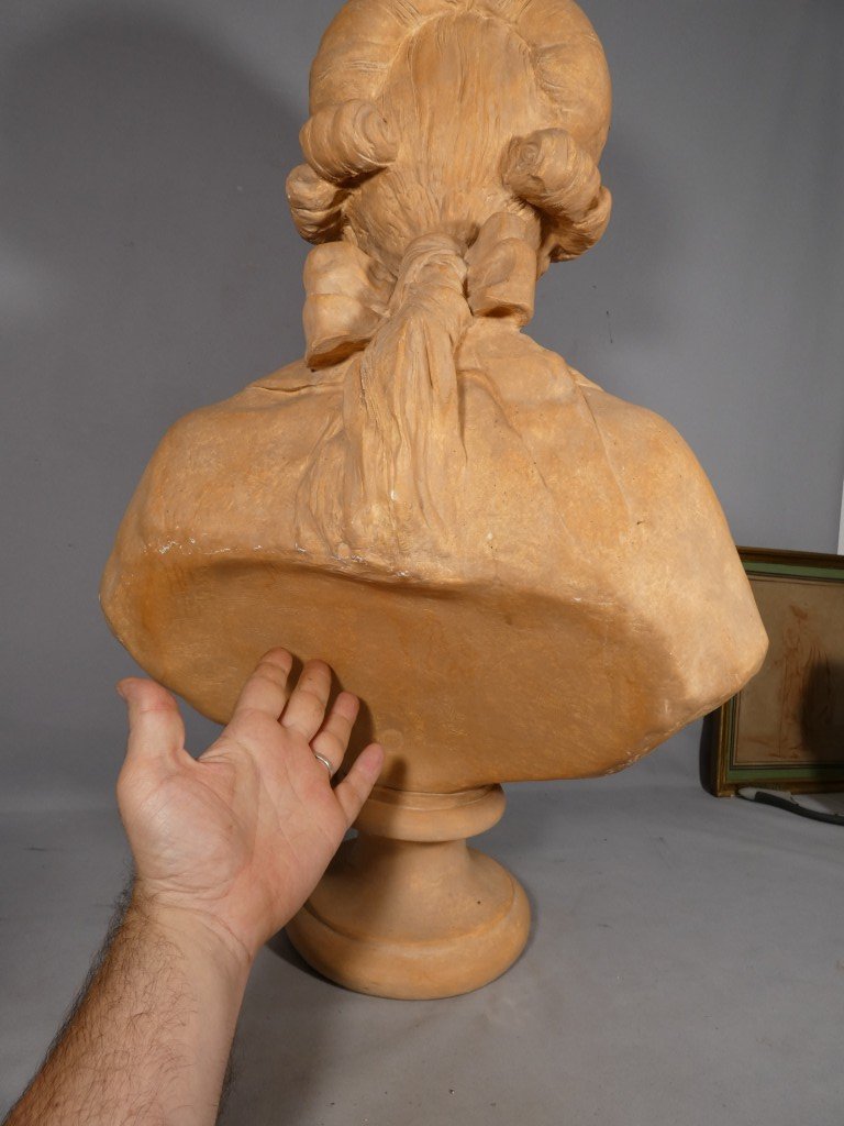 Buste de Condorcet d’après Jean-Antoine Houdon – Moulage du Musée du Louvre – H. 72 cm-photo-8