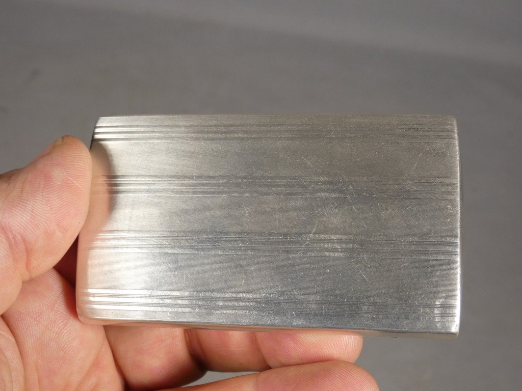 Solid Silver Box Set With An Art Deco Glass Cabochon, 1930-photo-1