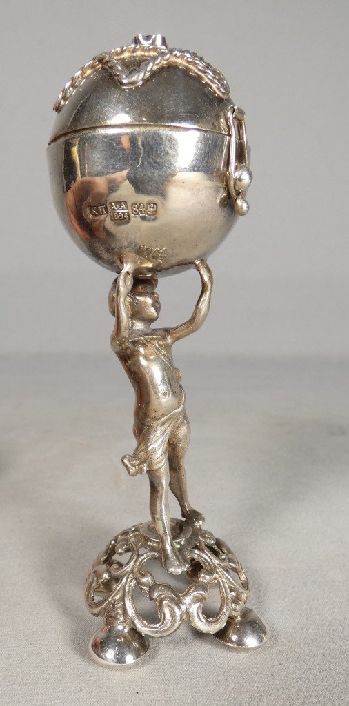 Boîte à aromates de Havdalah en argent russe 84 zolotniks – Moscou 1894 – Judaïca