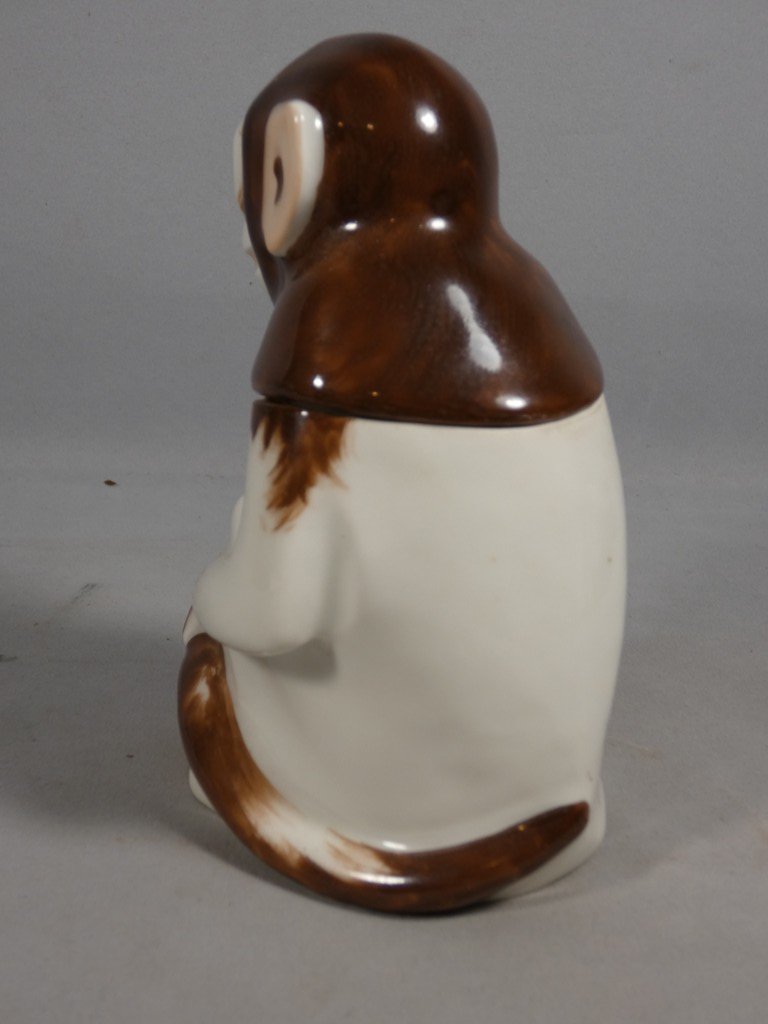Édouard-Marcel Sandoz – Pot à tabac « Petit singe » en porcelaine de Limoges –Théodore Haviland-photo-1
