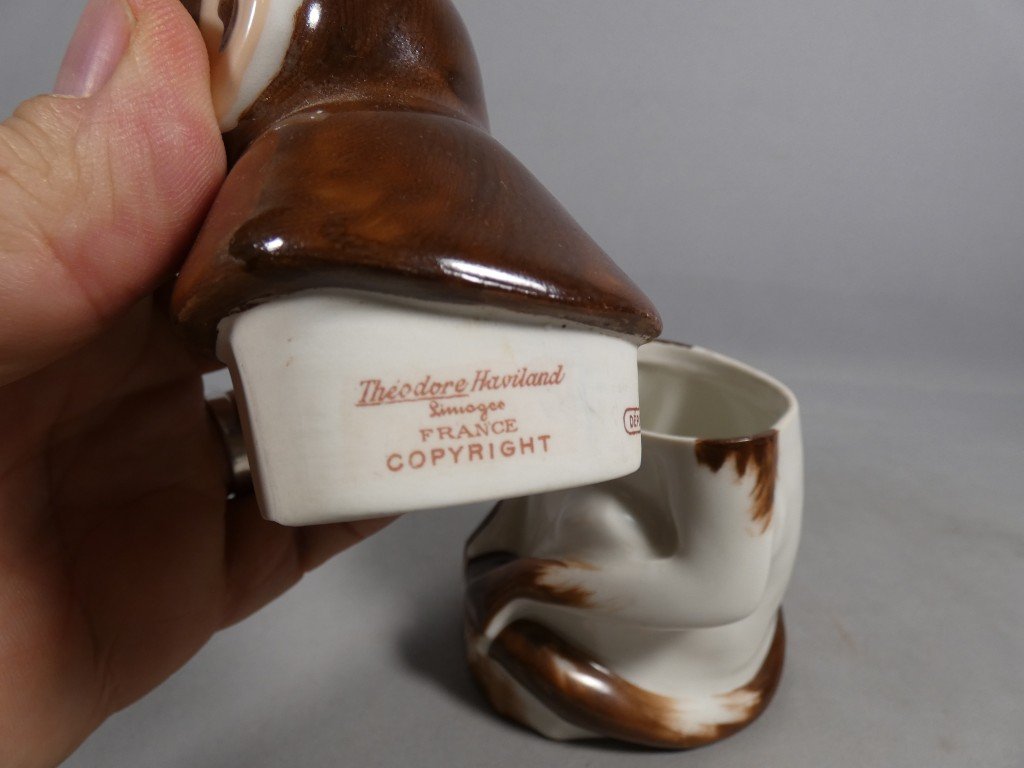 Édouard-Marcel Sandoz – Pot à tabac « Petit singe » en porcelaine de Limoges –Théodore Haviland-photo-2