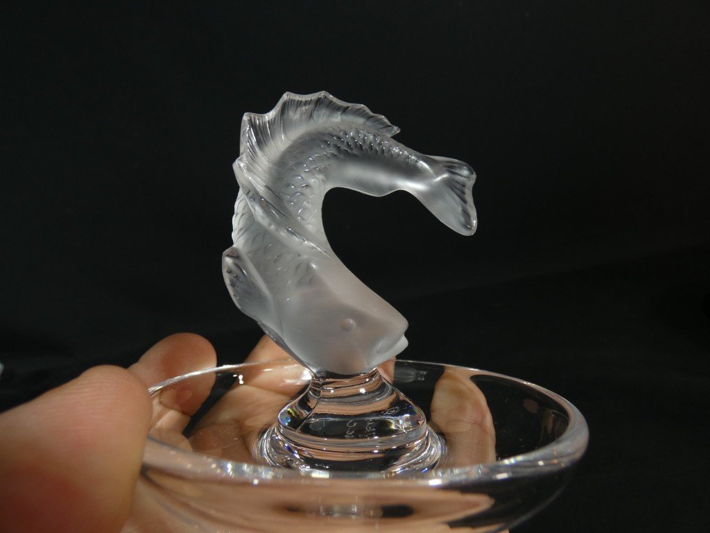 Lalique France – Vide-poche au poisson en  Cristal satiné-photo-4