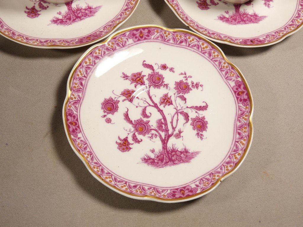 Haviland Limoges "purple Tree Of India," Porcelain Coffee Set For 10 People-photo-5