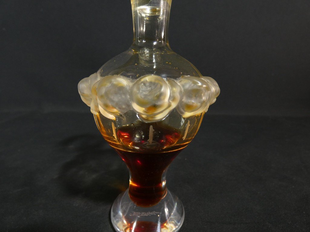 Lalique – “martine” Crystal Perfume Bottle Decorated With Roses, With Original Cap From 1980-photo-2