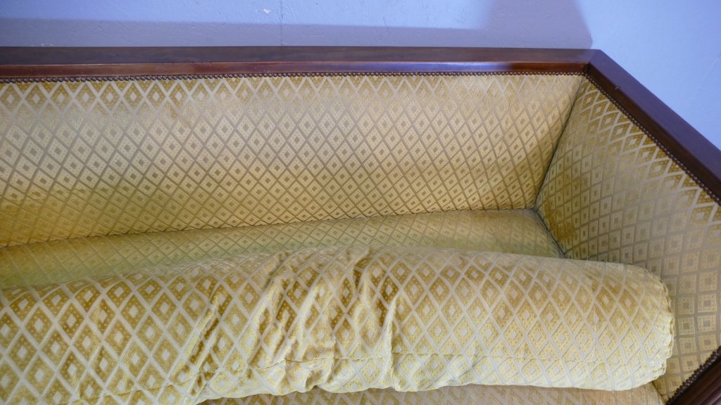 Neoclassical Mahogany Sofa With Fluted Columns – 19th Century-photo-2