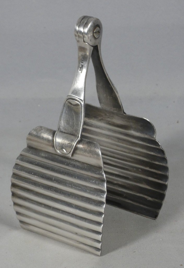 Christofle Art Déco, pince à asperges en métal argenté 1930