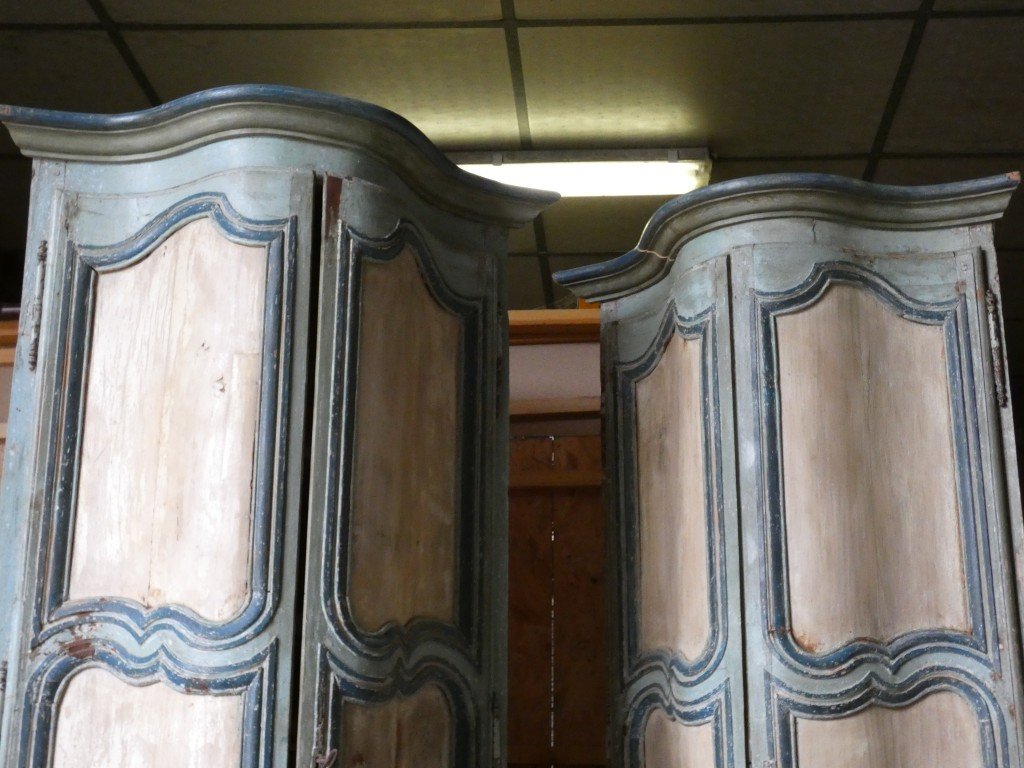 Exceptionnelle paire d'encoignures monumentales de boiserie d'époque Louis XV – XVIIIe siècle -photo-2