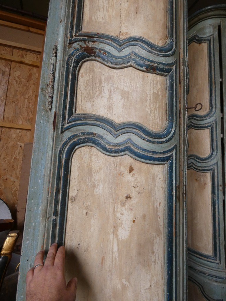 Exceptionnelle paire d'encoignures monumentales de boiserie d'époque Louis XV – XVIIIe siècle -photo-2
