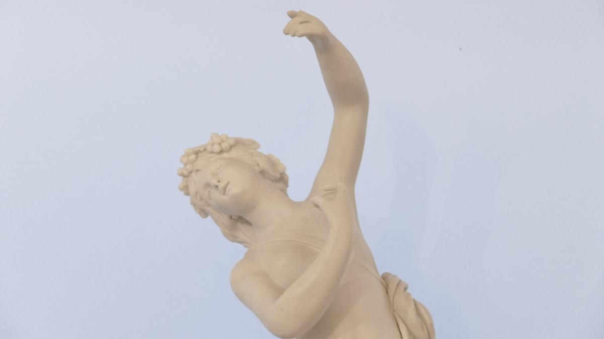 Danseuse Néoclassique, Sculpture En Biscuit De Sèvres, époque XIX ème-photo-2