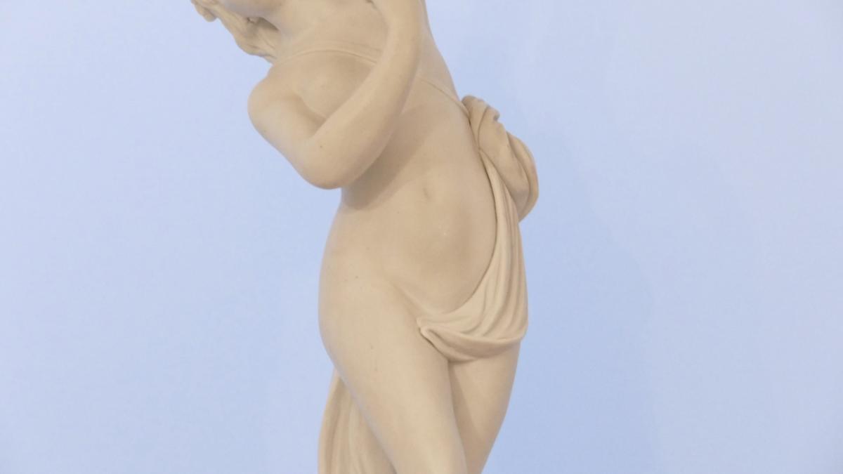 Danseuse Néoclassique, Sculpture En Biscuit De Sèvres, époque XIX ème-photo-3