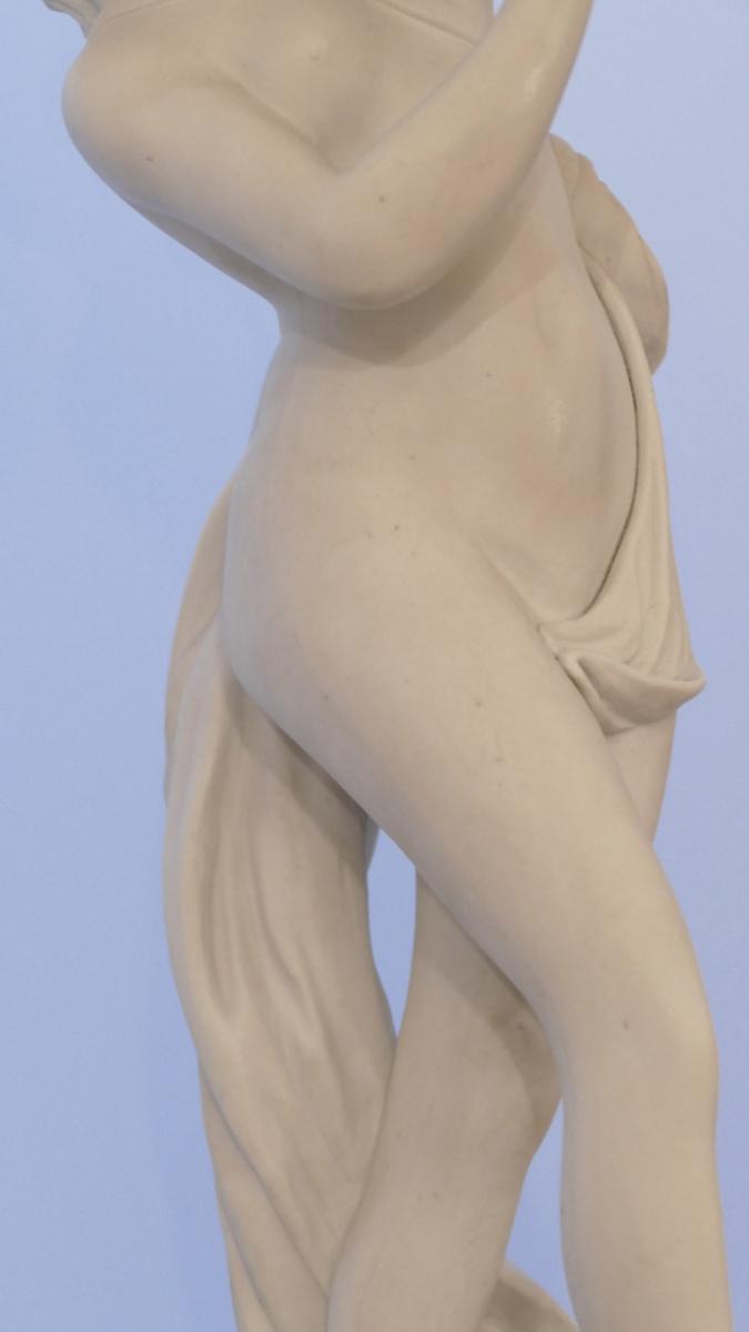 Danseuse Néoclassique, Sculpture En Biscuit De Sèvres, époque XIX ème-photo-1