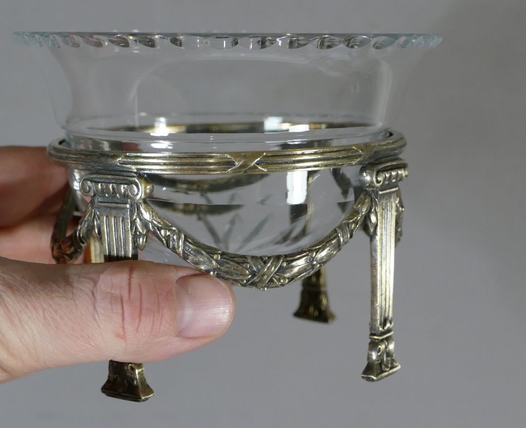 Pair Of Louis XVI Rafraichissoirs Crystal And Silver Metal Wmf-photo-1