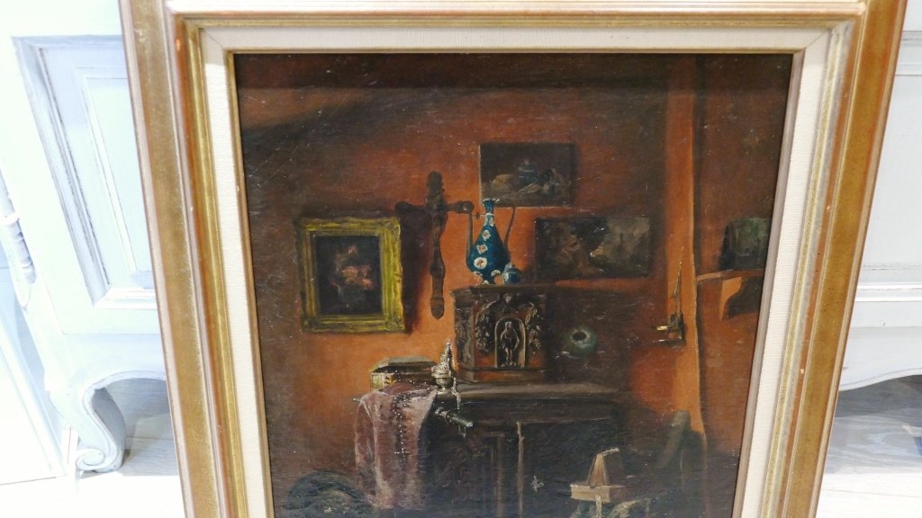 Lucienne Lavertujon, 1907, Oil On Canvas, Interior View,-photo-2