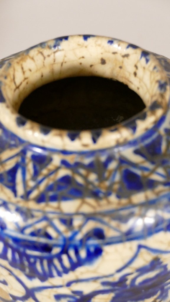 Vase En Céramique Moyen Orient, Perse, époque Fin XVIII èmen Début XIX ème-photo-1