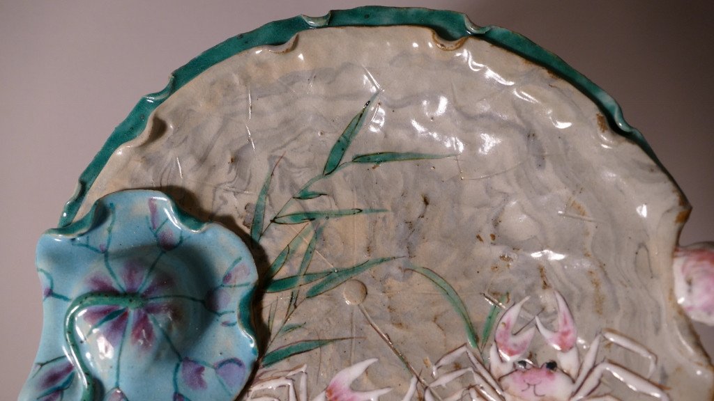 Naturalist Decor, Japanese Ceramic Plate XIXth Time-photo-4