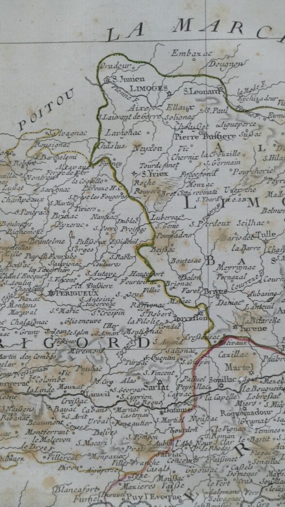 Carte Du Limousin, Périgord Et Quercy, Datée 1776 Par Antonio Zatta-photo-2