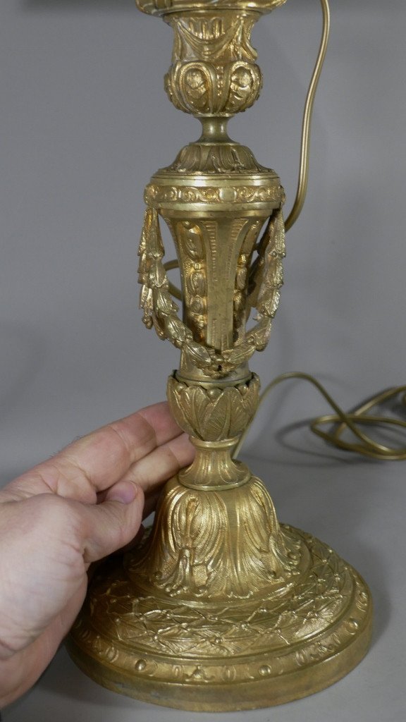 Louis XVI Style Lamp In Gilt Bronze XIXth-photo-5