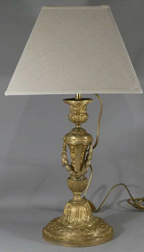 Lampe De Style Louis XVI En Bronze Doré époque XIX ème