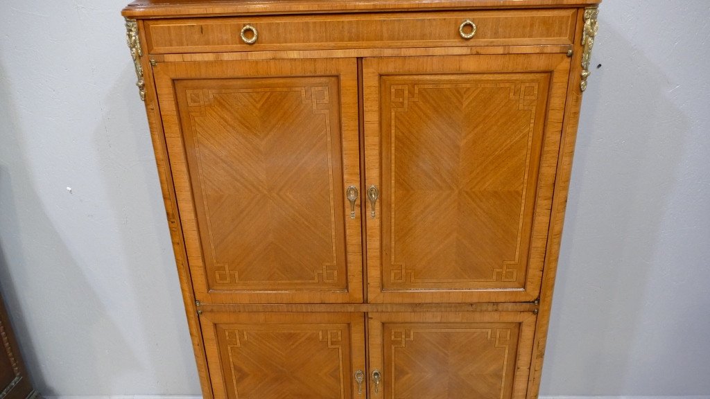 Louis XVI Living Room Storage Buffet In Mahogany And Rosewood, 1920s-photo-4