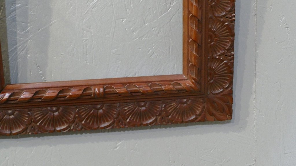 Frame In Carved Natural Wood, Late Nineteenth Time-photo-4