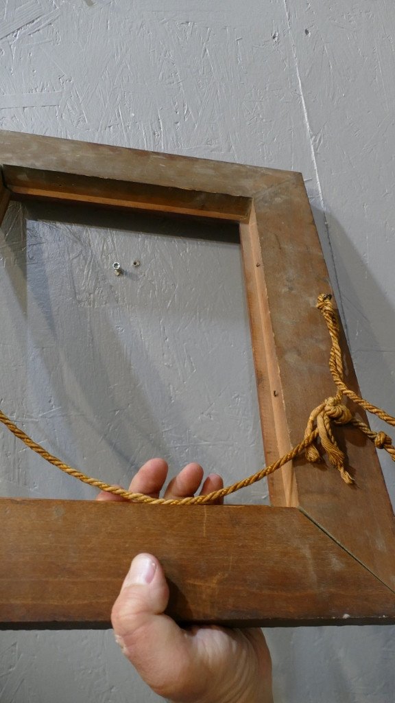 Frame In Carved Natural Wood, Late Nineteenth Time-photo-3