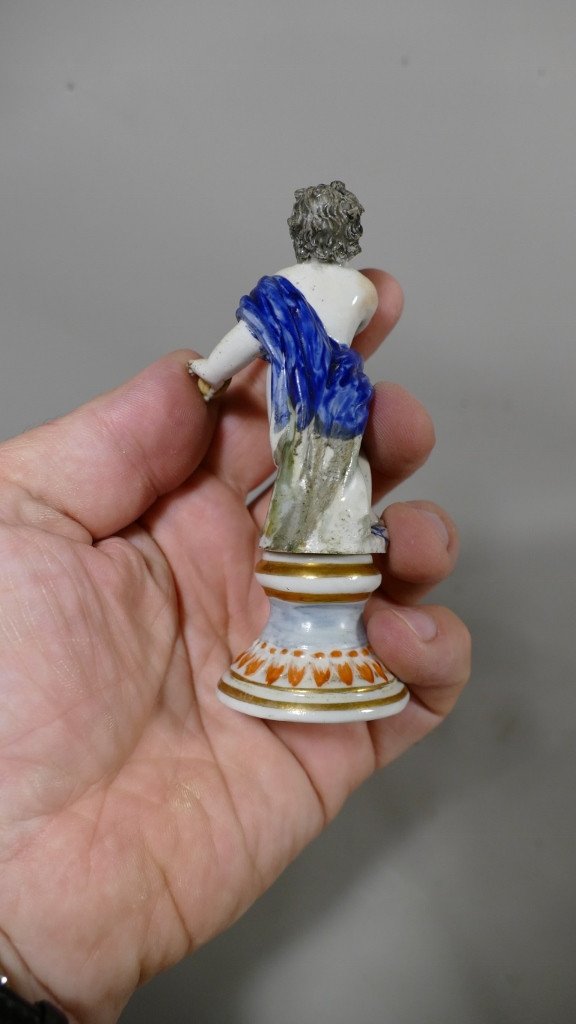 Amour Musicien, Statuette En Porcelaine De Meissen, époque Fin XVIII ème-photo-3