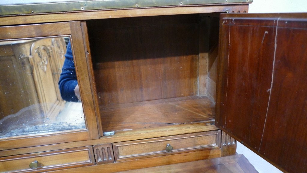 Bonheur Du Jour Louis XVI, Cherrywood Storage Desk, XIXth Century-photo-5