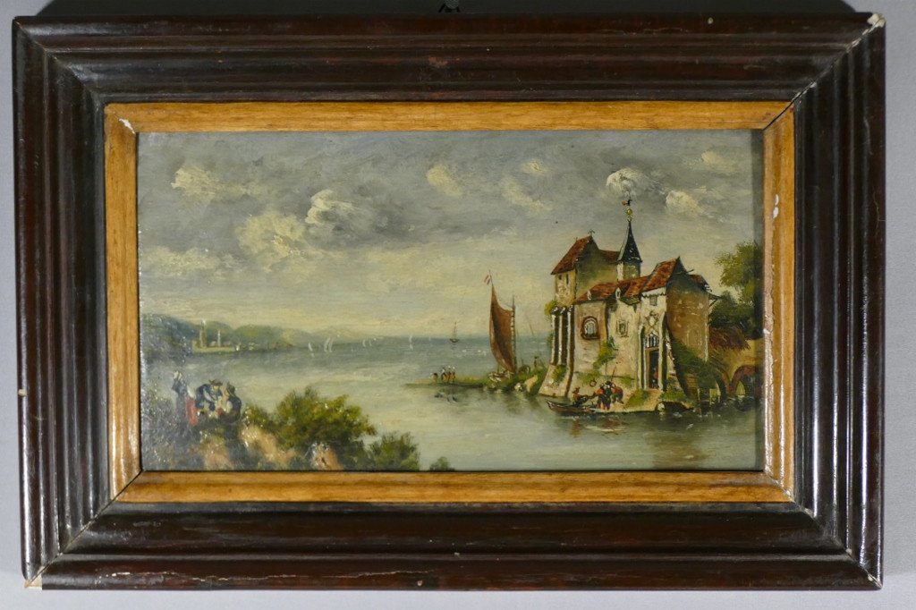 Small Table Scene Of Maritime Trade Between France And The Netherlands, XIX