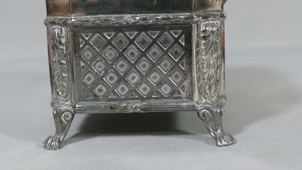 Louis XVI Style Box In Silver Metal Wmf, XIX-photo-2