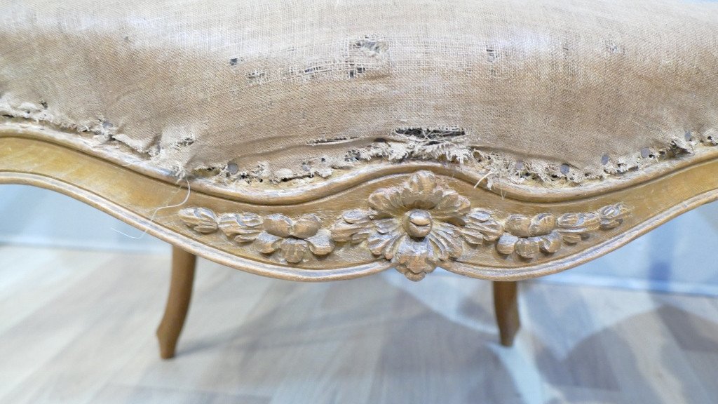 Paire De Larges Fauteuils époque Louis XV, En Chêne Sculpté, XVIII ème Siècle-photo-3