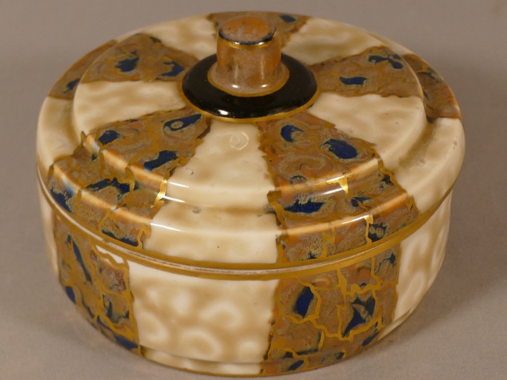 Camille Tharaud Limoges, Box, Art Deco Porcelain Bonbonnière
