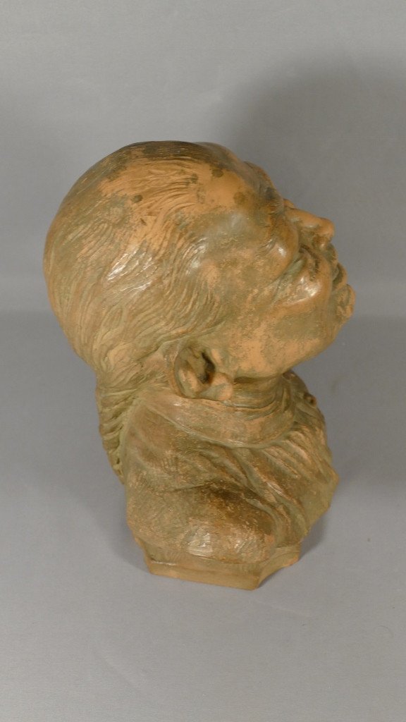 Thomas Cartier, Terracotta Bust Of An Asian Man, Early Twentieth Time-photo-6