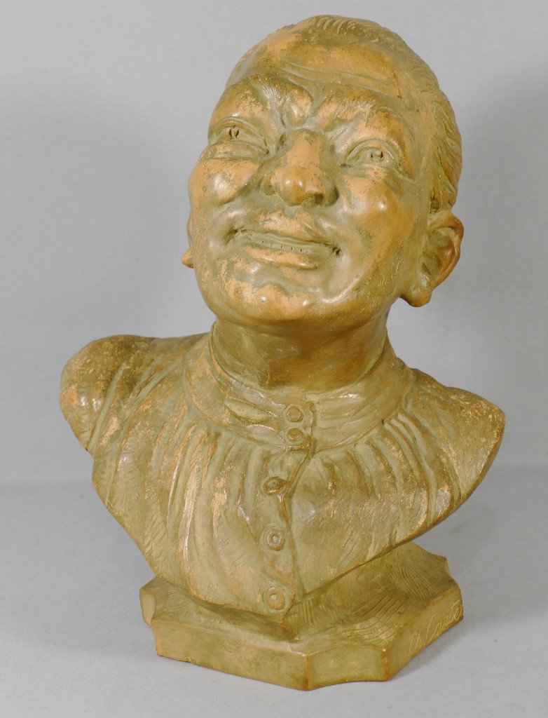Thomas Cartier, Terracotta Bust Of An Asian Man, Early Twentieth Time