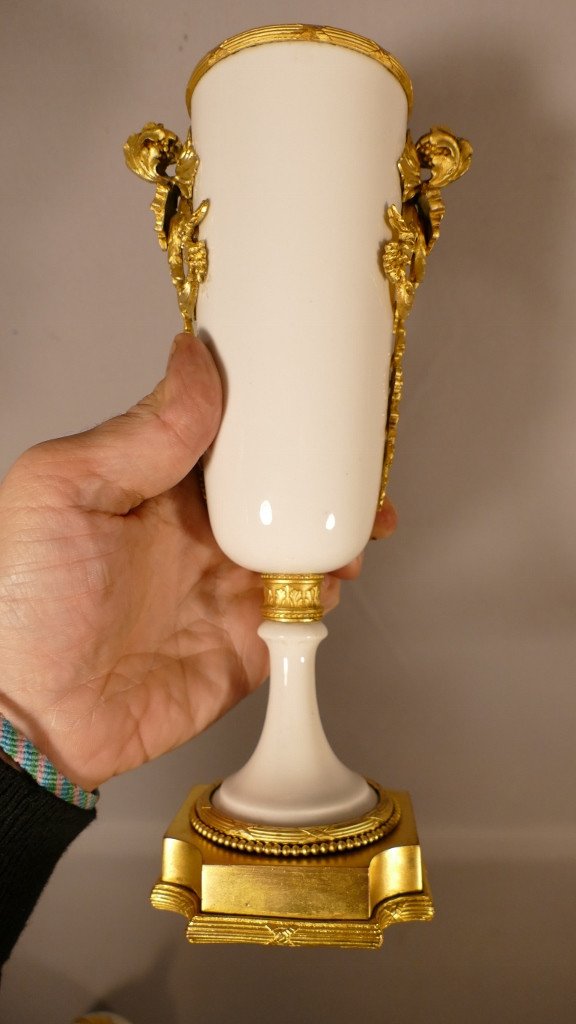 Perfume Burner, Cassolette In White Porcelain And Gilt Bronze, Napoleon III-photo-7