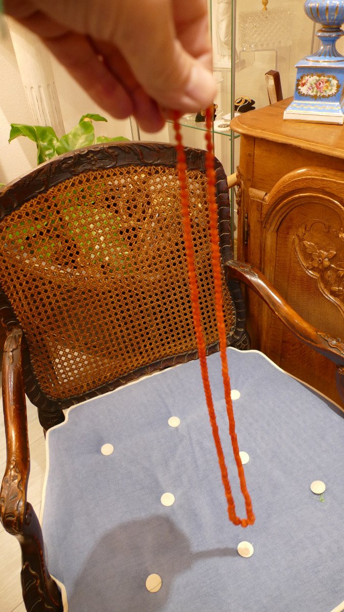 Sautoir, Collier En Corail Rouge, époque Napoléon III-photo-5