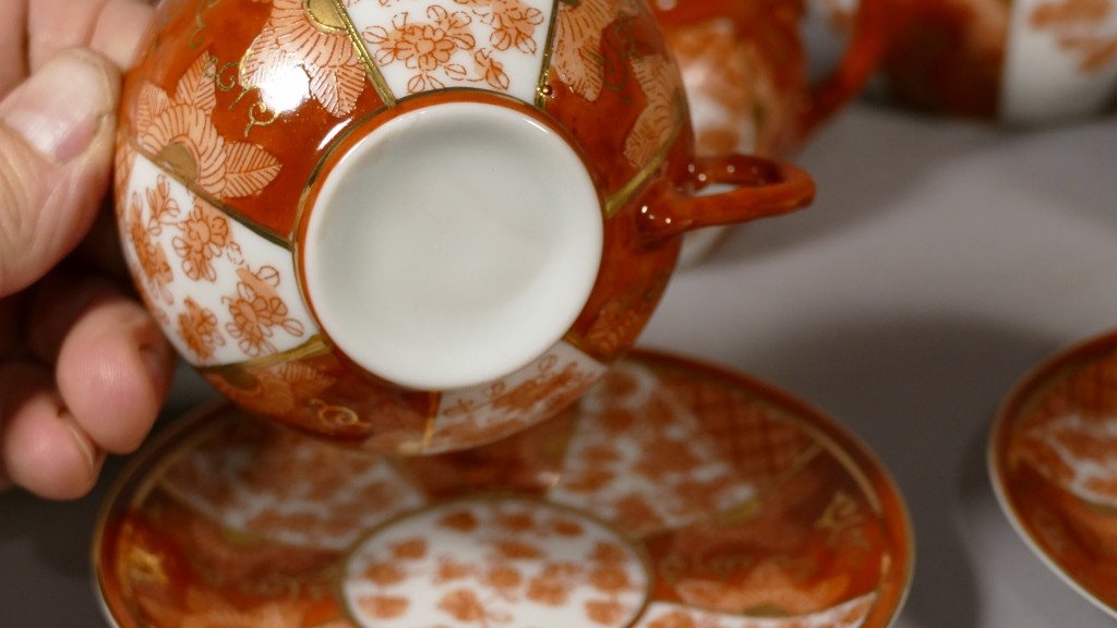 Service à Thé En Porcelaine Japonaise Avec Profil De l'Impératrice En Lithophanie-photo-1