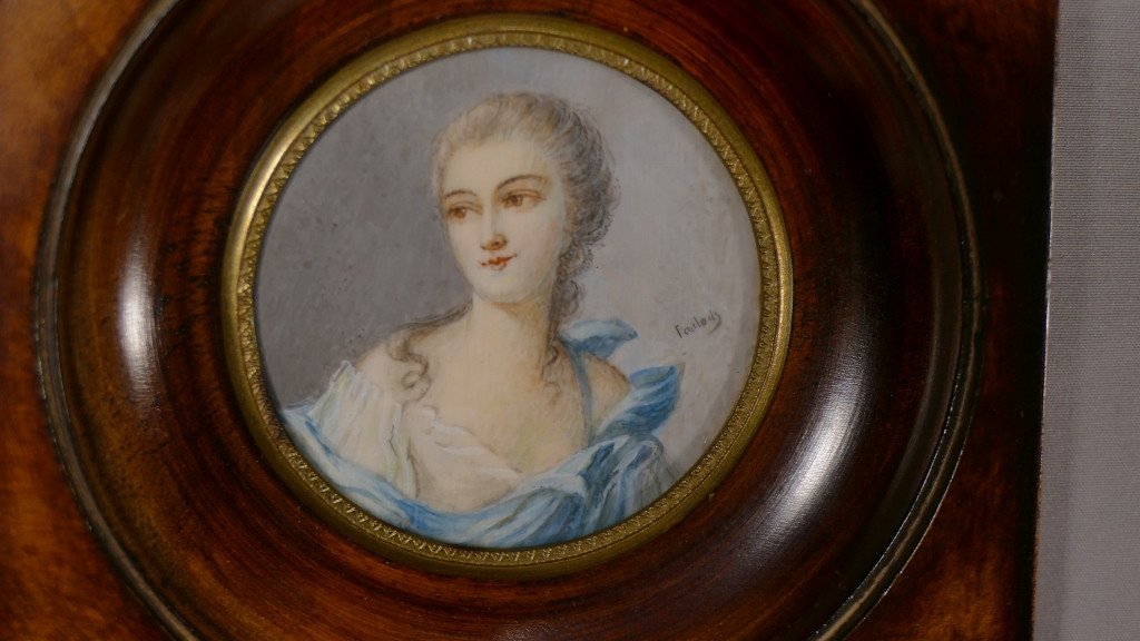 Princess De Rohan, Portrait In Miniature, Early Twentieth Time-photo-3