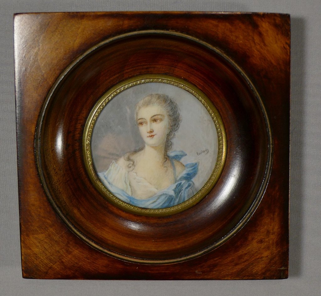 Princess De Rohan, Portrait In Miniature On Ivory, Early Twentieth Time