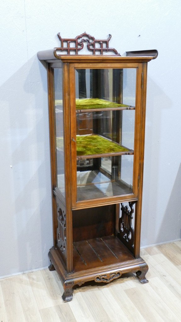 Japanese Showcase In Natural Wood Early Twentieth Time-photo-4