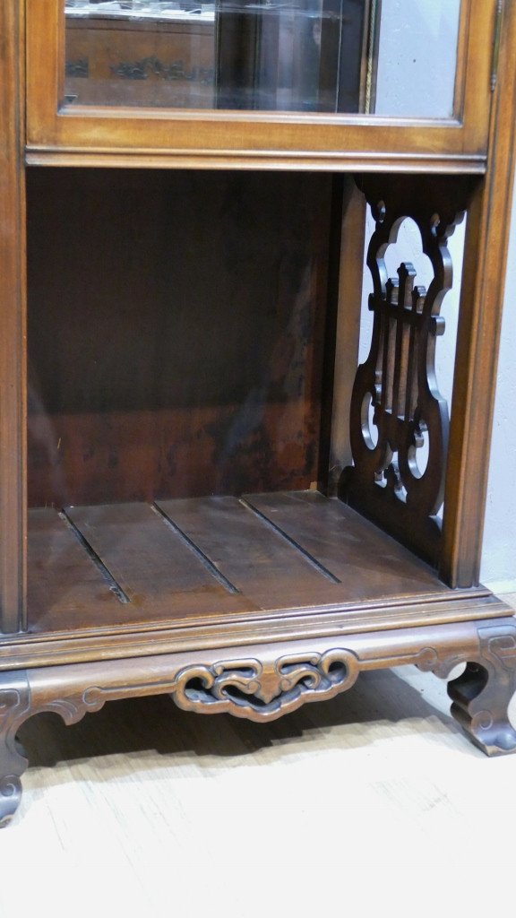Japanese Showcase In Natural Wood Early Twentieth Time-photo-4