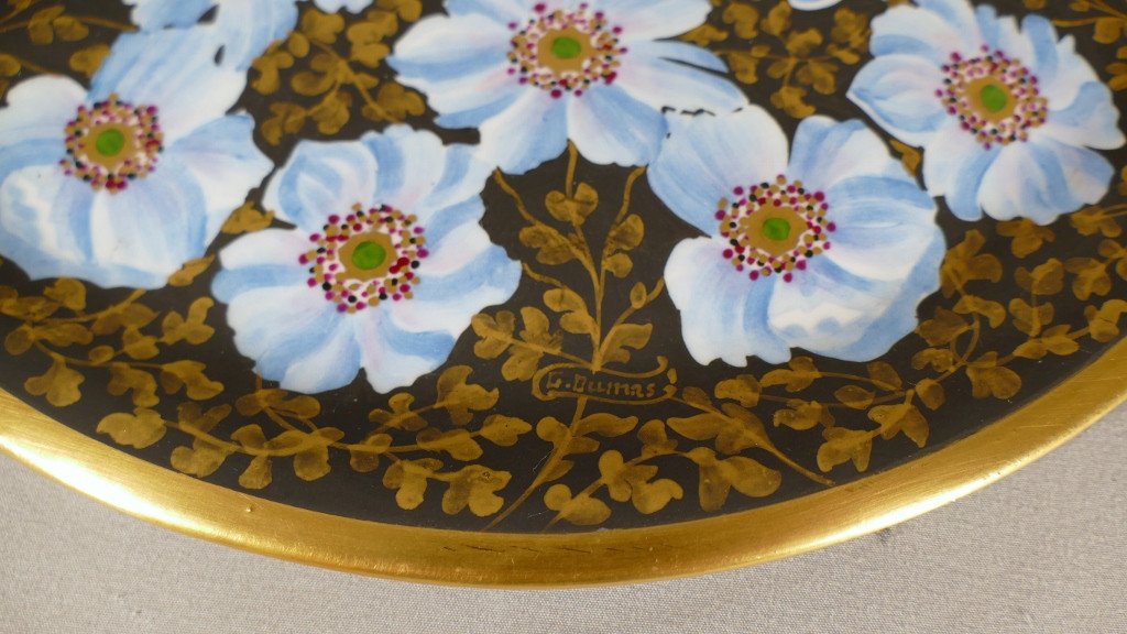 Hand Painted Porcelain Head To Head Service, G Dumas Limoges Early Twentieth Time-photo-1
