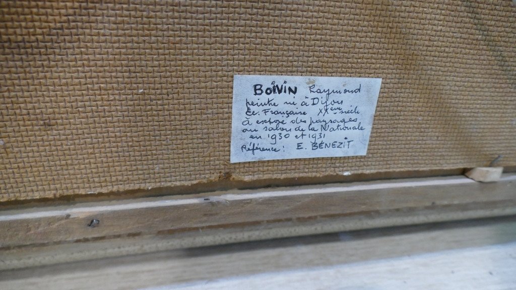 La Brocante Du Village, R Boivin, Huile Sur Isorel, XX ème-photo-6