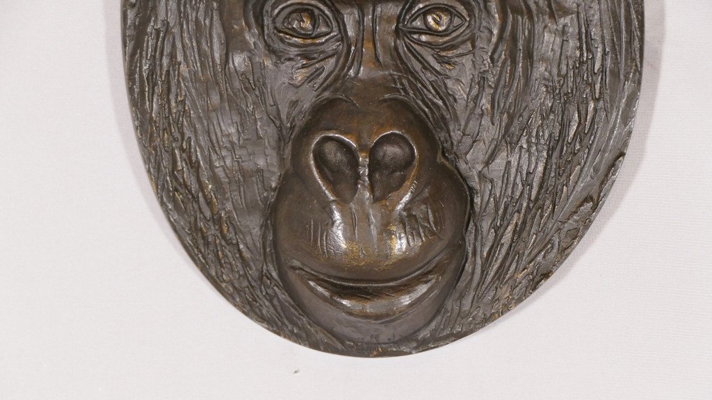 The Gorilla, Animal Bronze By Jacques Birr Numbered 33/100, Dated 1986-photo-2