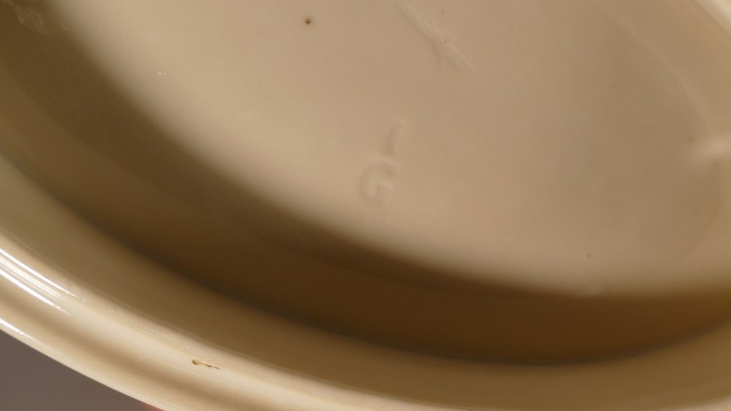 Jardinière En Porcelaine Aux Roses Sur Fond Noir, Limoges, Fin XIX ème-photo-7