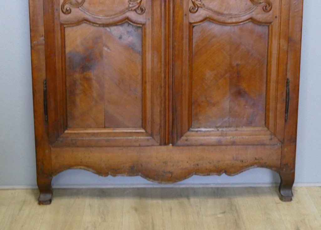 Façade De Placard de Boiserie Ou d'Armoire En Merisier Massif Style Louis XV, XIX ème Siècle-photo-4